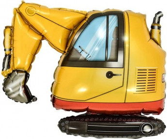 Х358Шар фольга Экскаватор 63см/74см